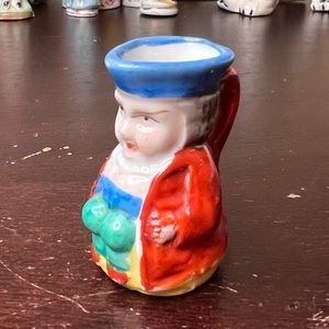 Vintage Mini Toby Cup Mug Creamer Pitcher, Beer Stein, Made in Occupied Japan